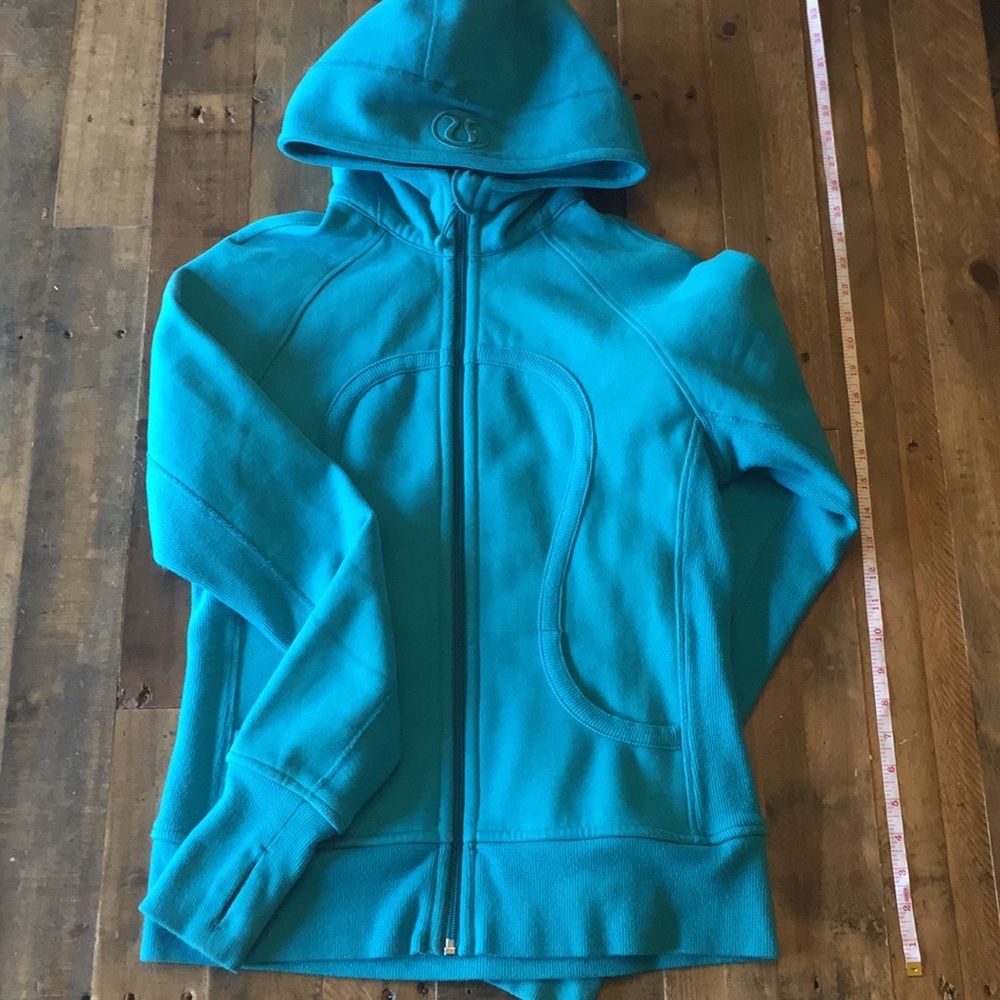 Turquoise Teal Lululemon Size 10 Scuba Hoodie